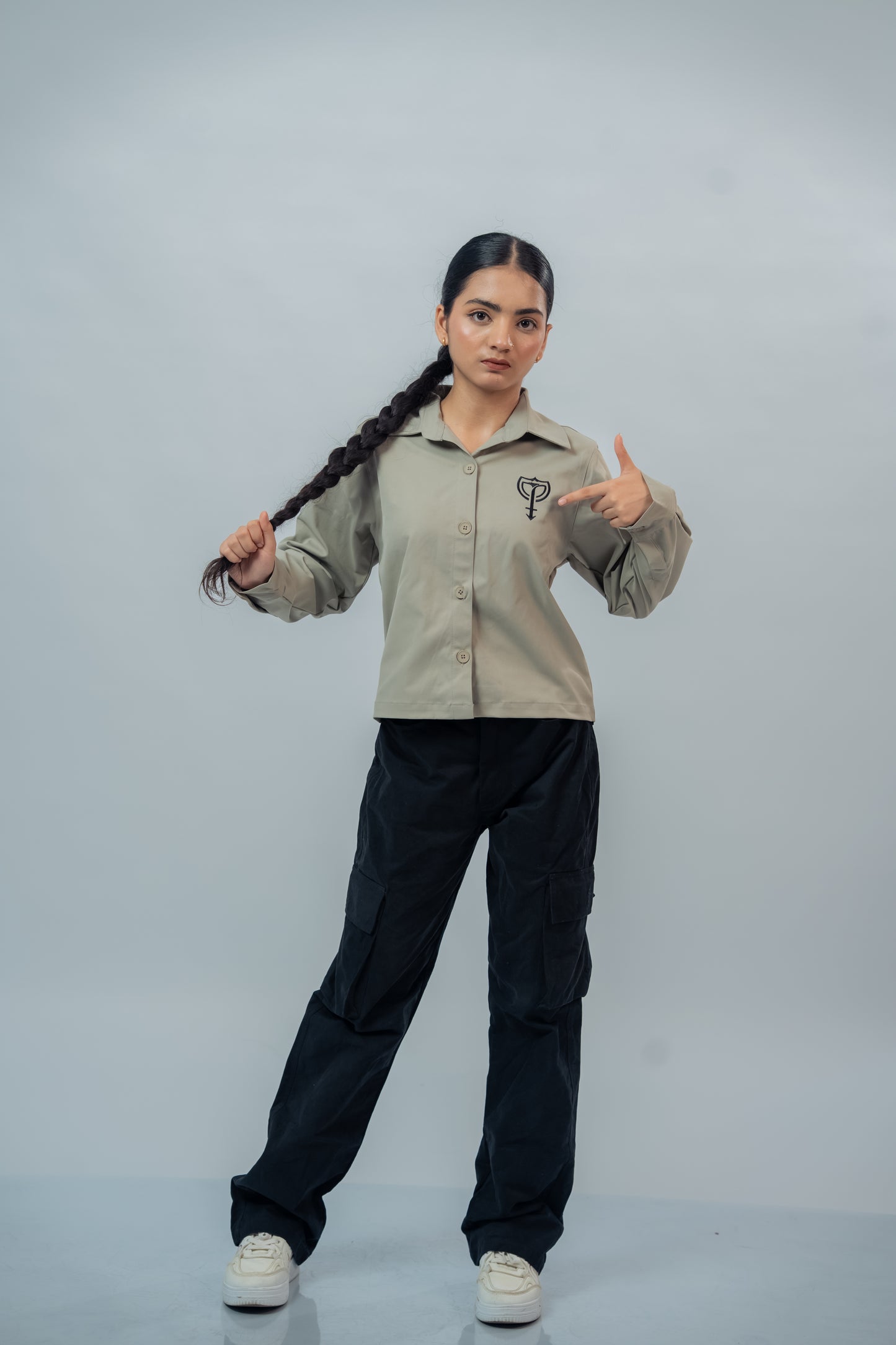 VEIL CROPPED SHIRT